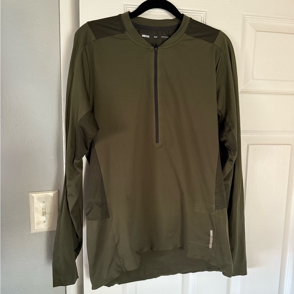 REI Olive Green Long Sleeve Athletic Top